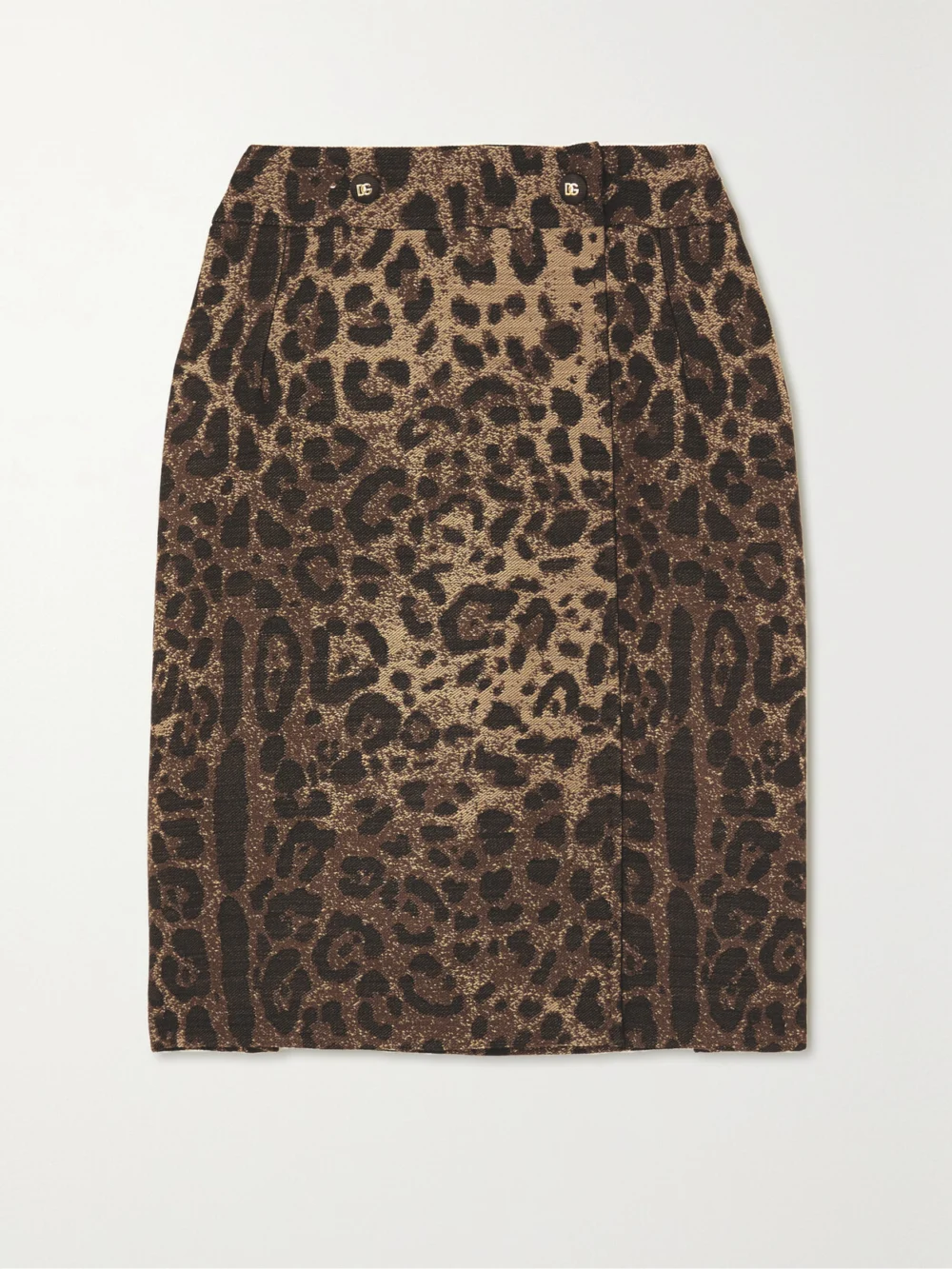 Dolce & Gabbana Leopard-print Wool-blend Jacquard Mini Skirt in leopard print