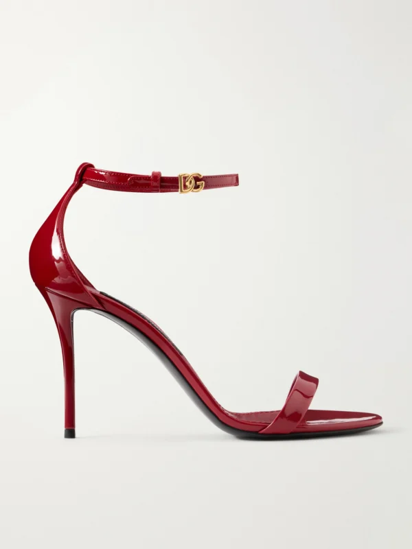 Dolce & Gabbana Logo-detailed Patent-leather Sandals
