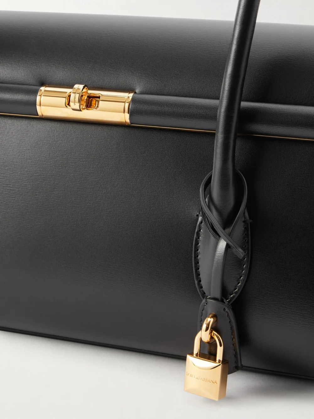 Close-up detail of the Dolce & Gabbana Marlene Leather Shoulder Bag