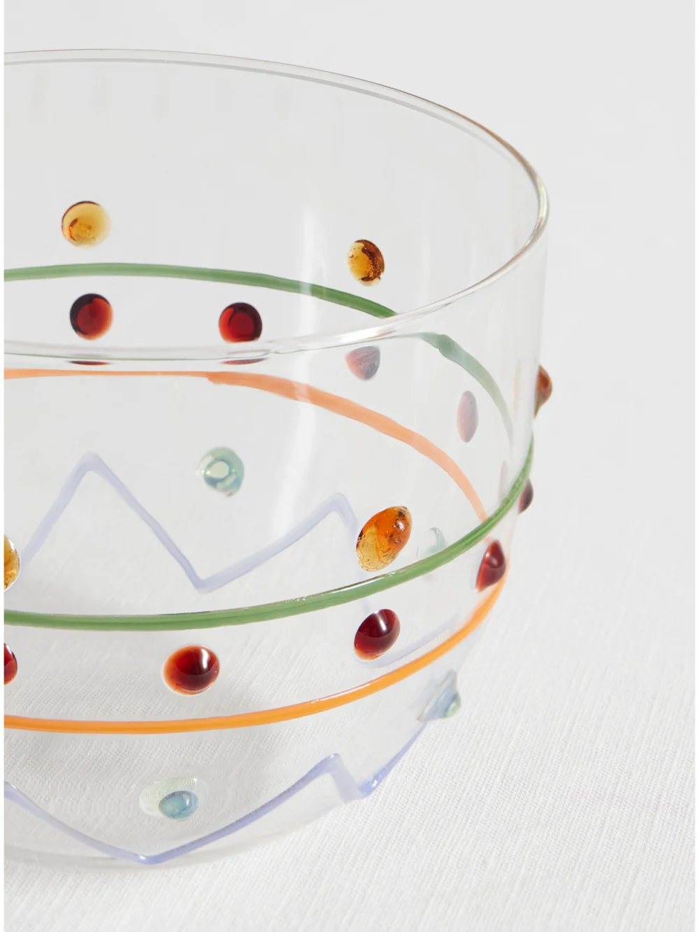 Close-up detail of the Dolce & Gabbana Painted Glass Bowl