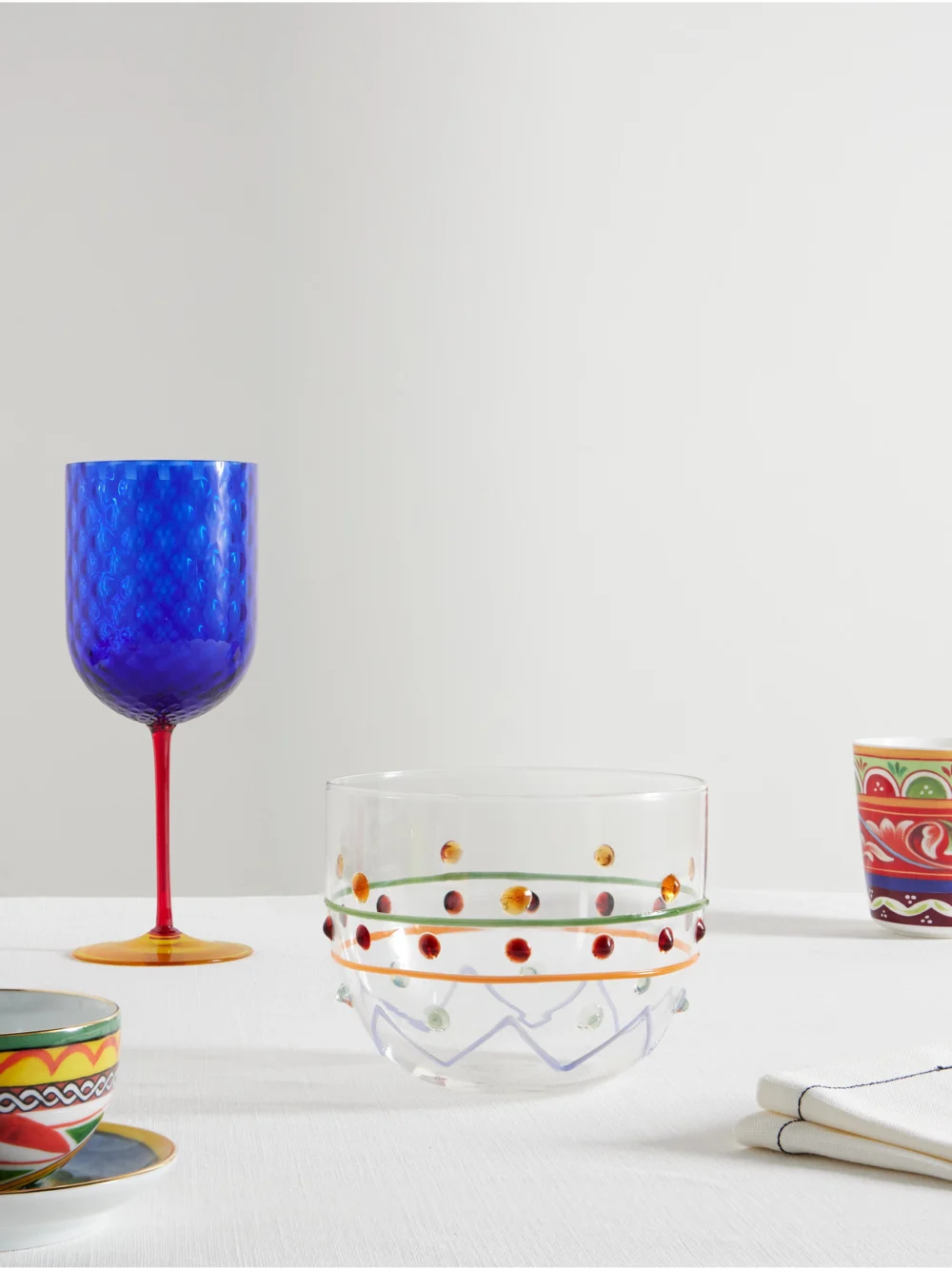 Dolce & Gabbana Painted Glass Bowl, styled view