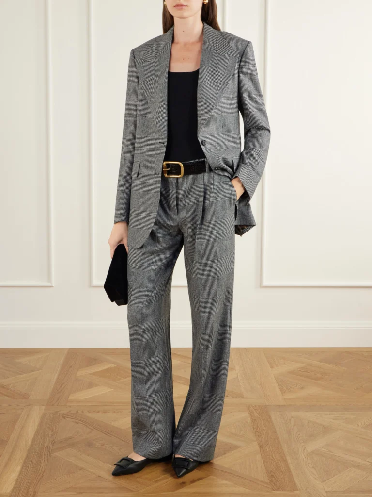 Dolce & Gabbana Prince of Wales Checked Wool and Cashmere-blend Blazer