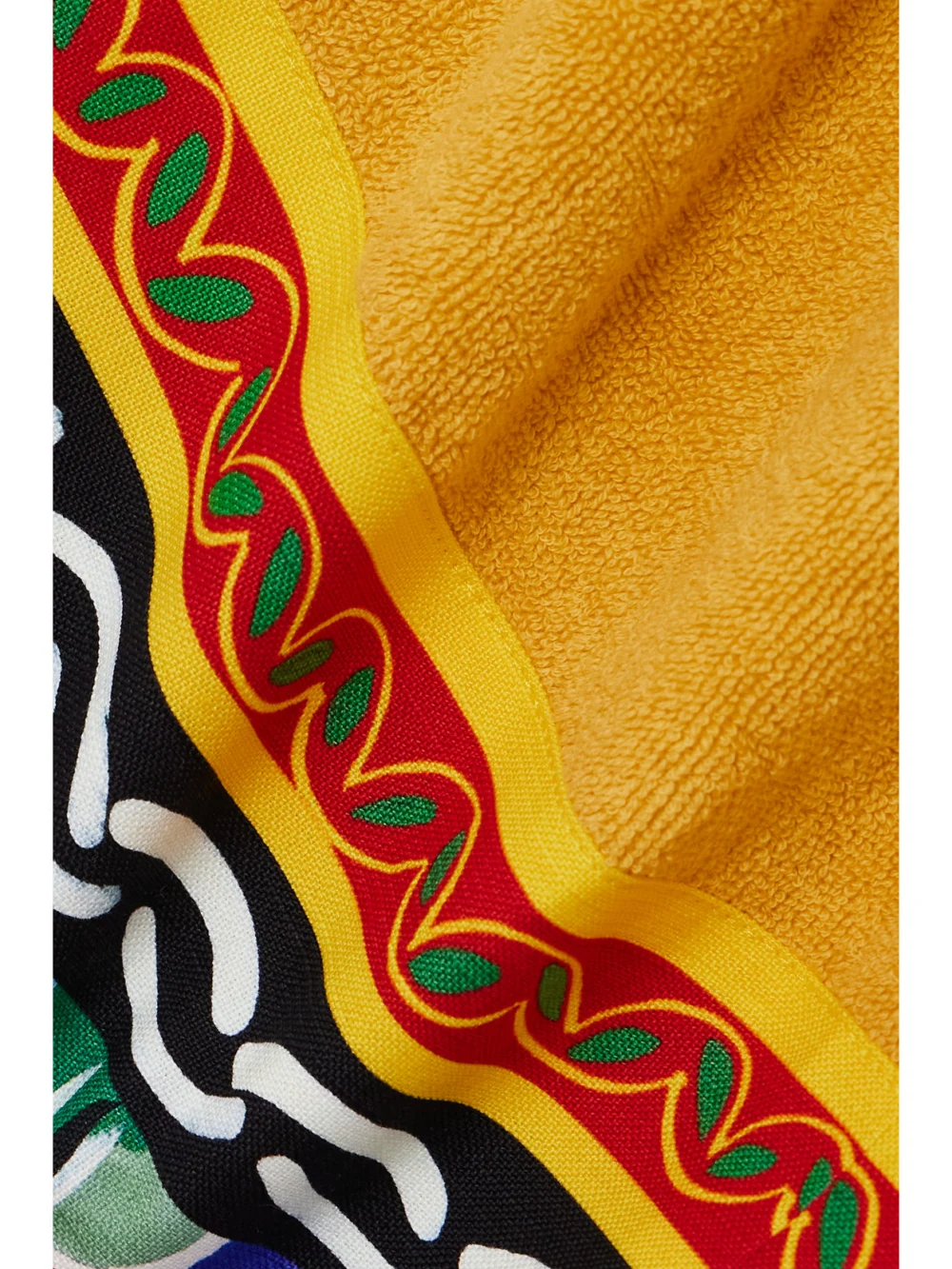 Close-up detail of the Dolce & Gabbana Printed Cotton-terry Robe