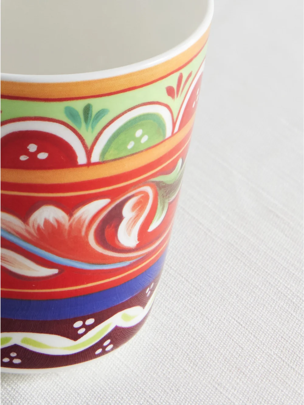 Close-up detail of the Dolce & Gabbana Printed Porcelain Cup
