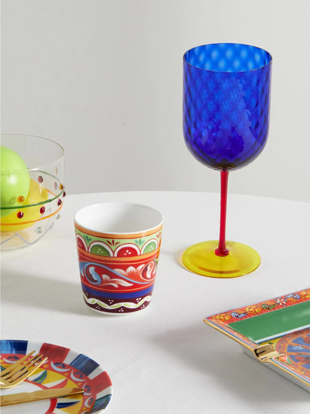 Dolce & Gabbana Printed Porcelain Cup, styled view