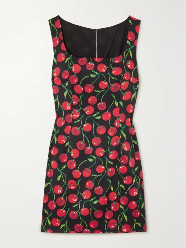 Dolce & Gabbana Printed Satin Mini Dress