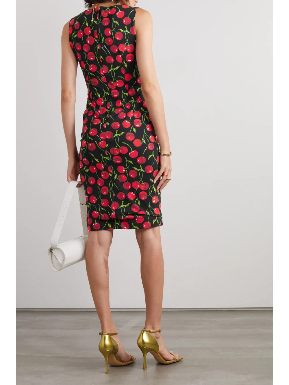 Back view of the Dolce & Gabbana Printed Stretch-jersey Midi Dress
