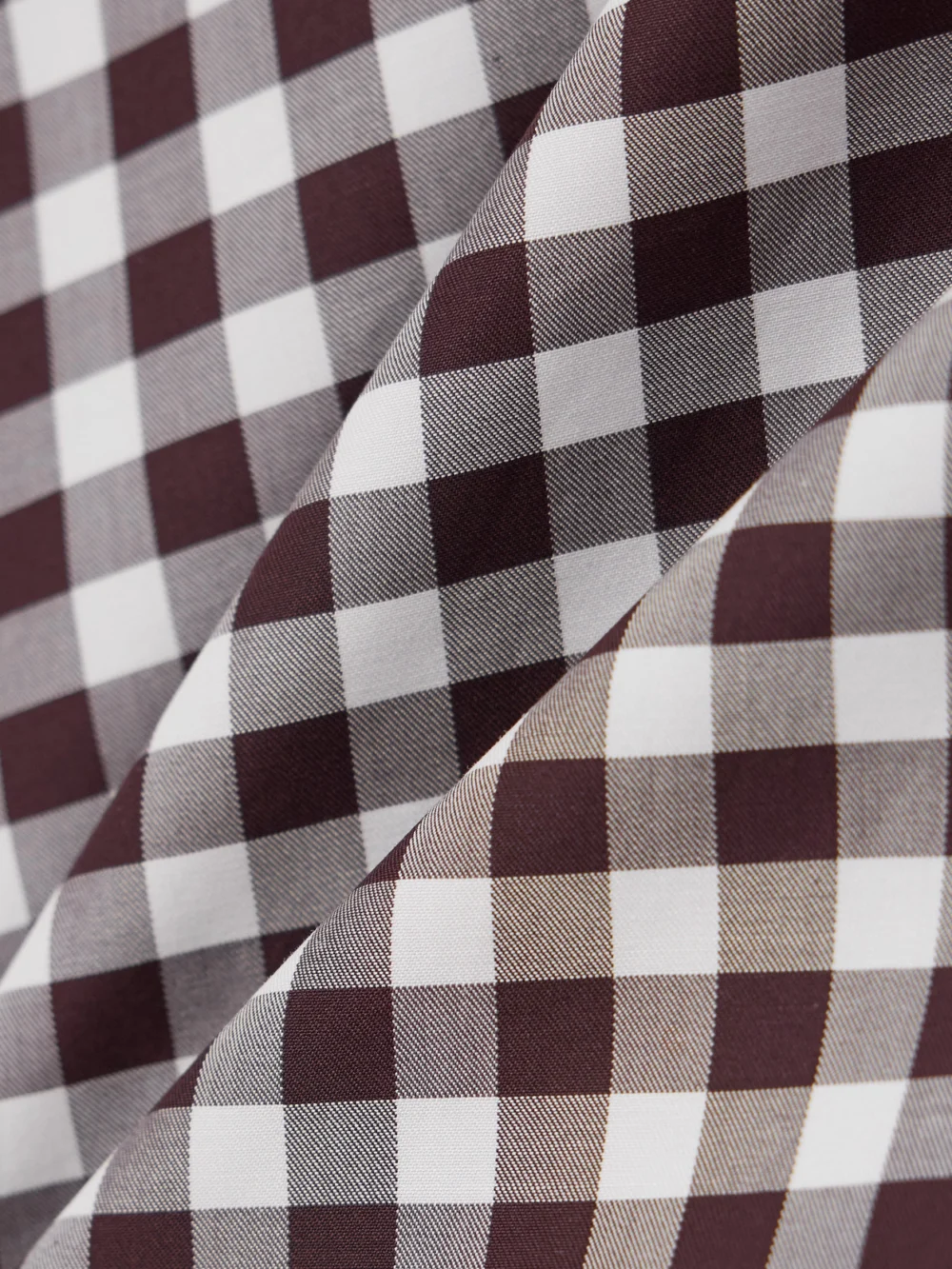 Close-up detail of the Dolce & Gabbana Ruched Gingham Cotton Shirt