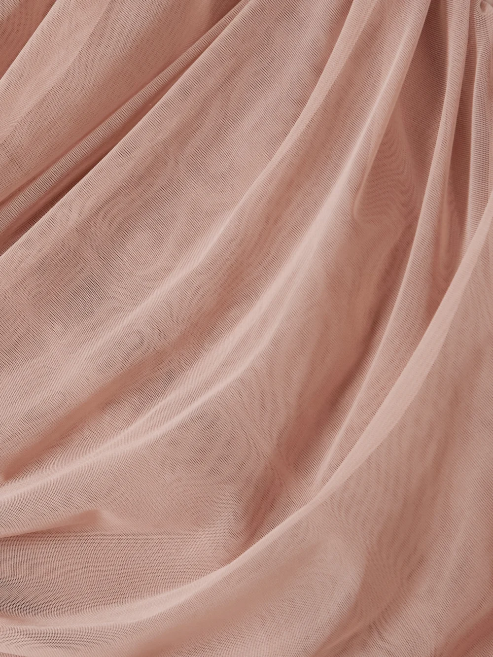 Close-up detail of the Dolce & Gabbana Ruched Stretch-tulle Midi Dress