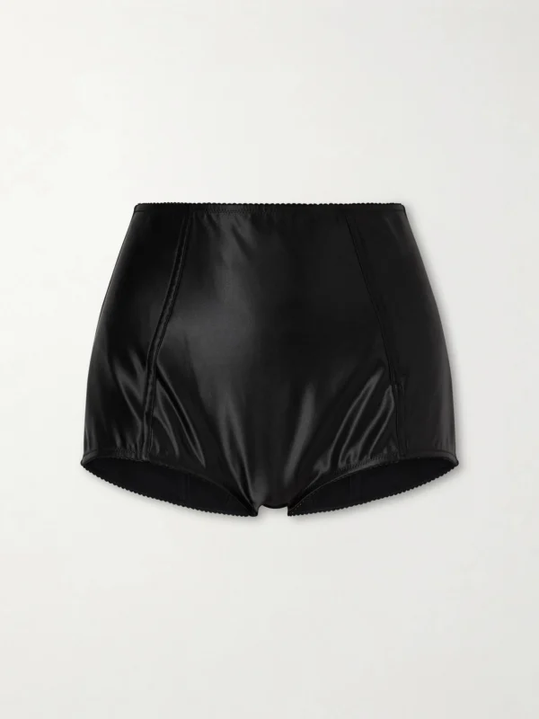 Dolce & Gabbana Satin High Waist Shorts