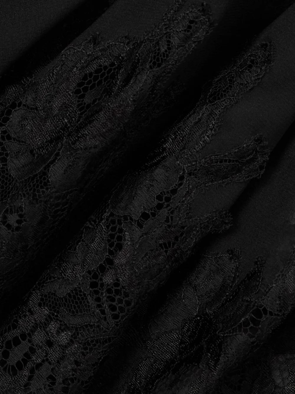 Close-up detail of the Dolce & Gabbana Scalloped Lace-trimmed Chiffon Camisole
