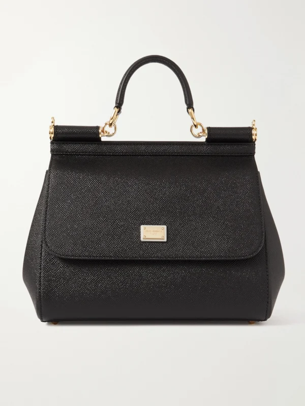 Dolce & Gabbana Sicily Medium Textured-leather Tote