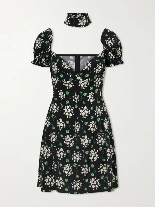 Dolce & Gabbana Silk Blend Floral Mini Dress