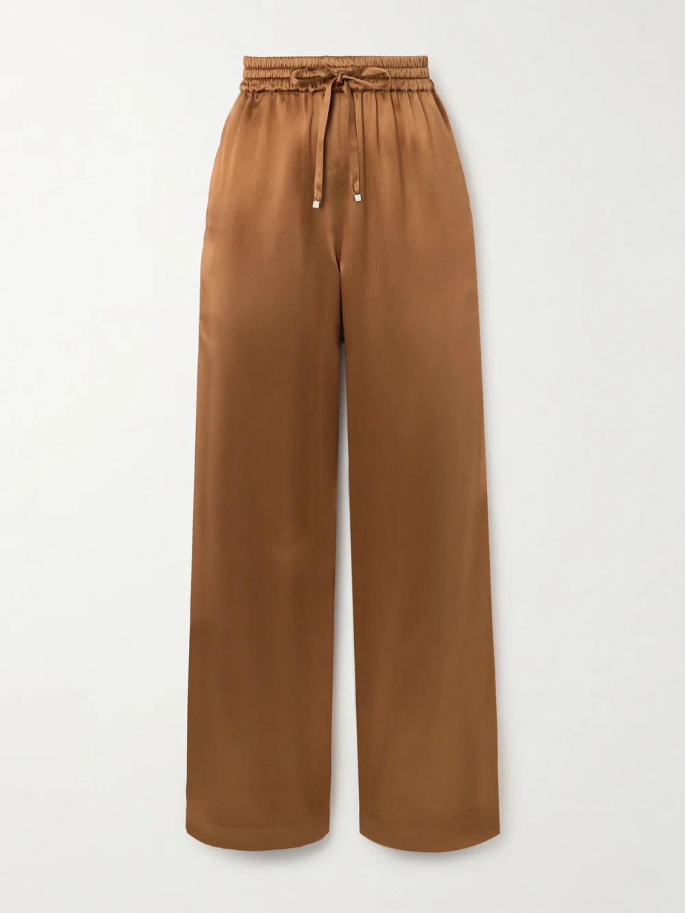 Dolce & Gabbana Silk-satin Straight-leg Pajama Pants in metallic