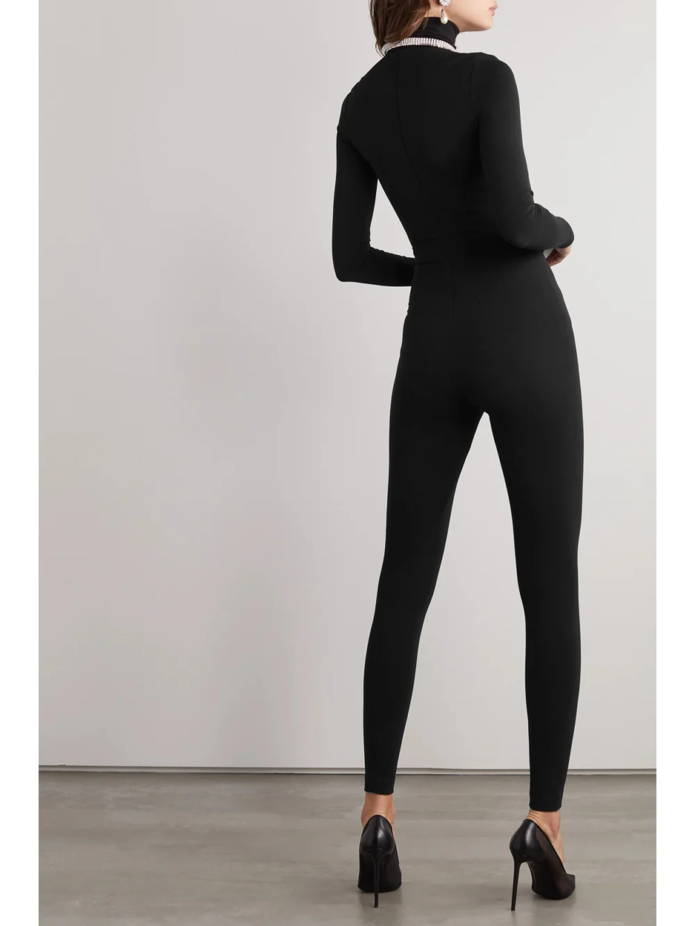 Back view of the Dolce & Gabbana Stretch-jersey Turtleneck Jumpsuit