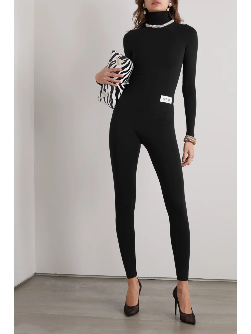 Dolce & Gabbana Stretch-jersey Turtleneck Jumpsuit, worn by a model