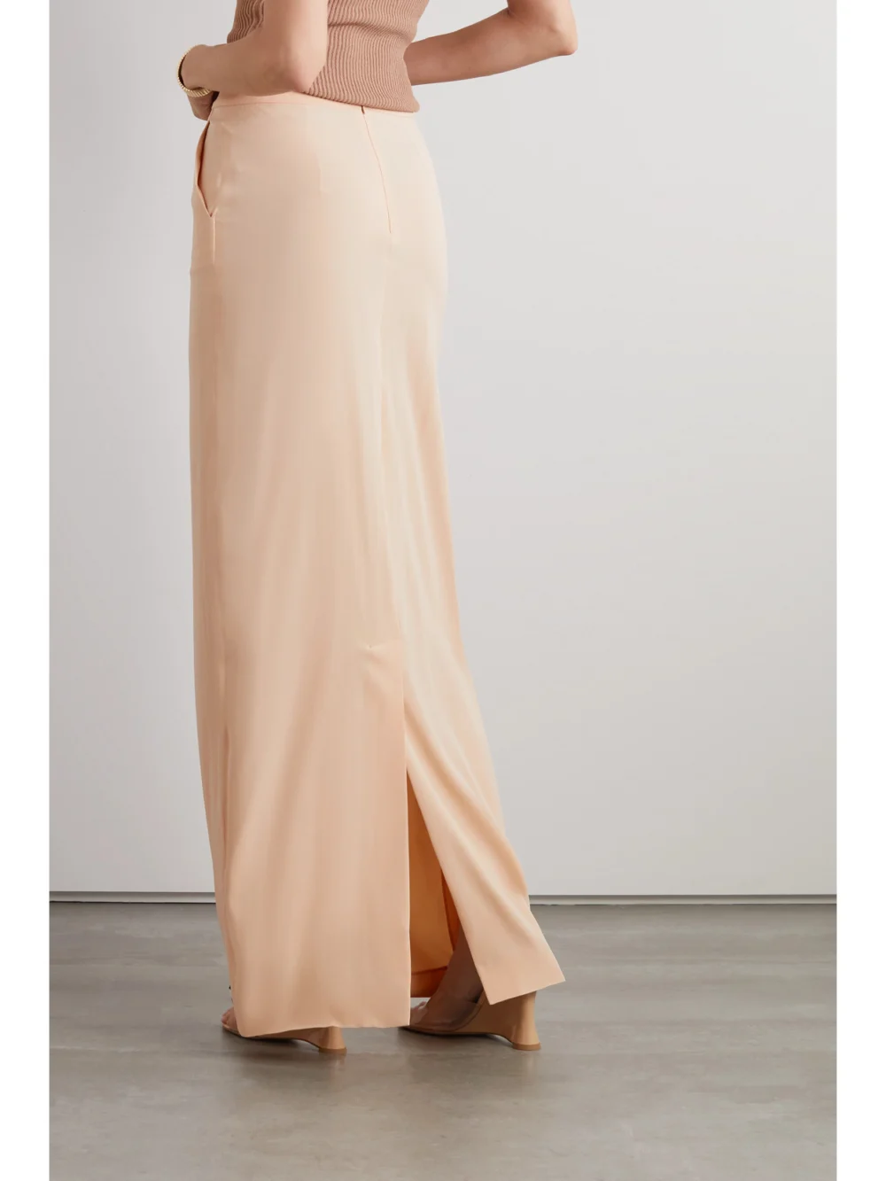 Back view of the Dolce & Gabbana Stretch-silk Georgette Maxi Skirt