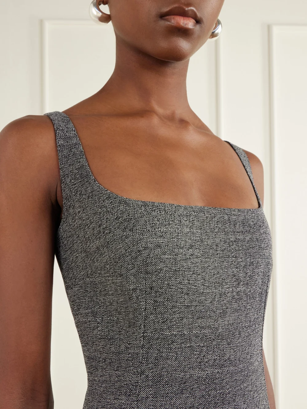 Close-up detail of the Dolce & Gabbana Stretch-wool Mini Dress