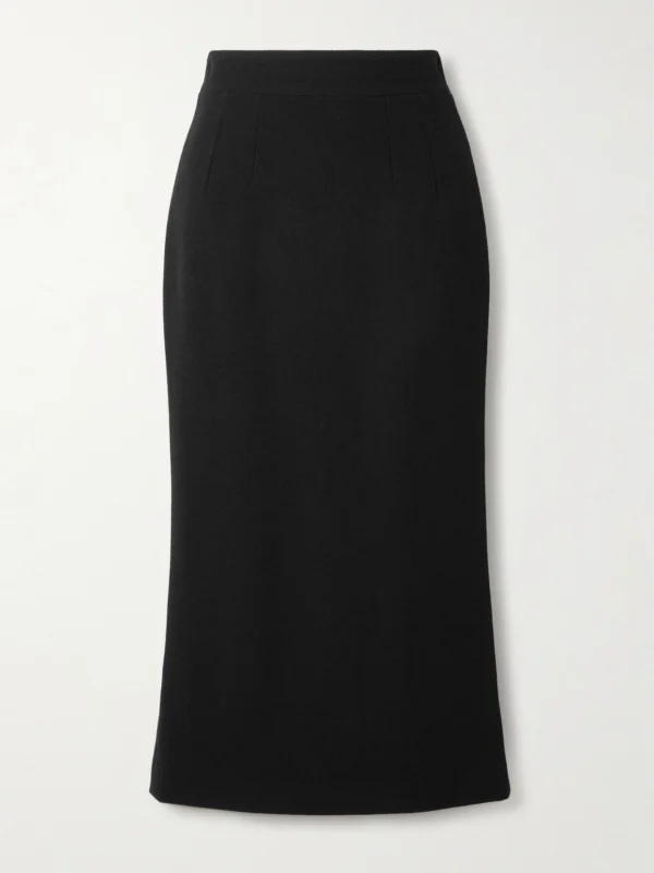 Dolce & Gabbana Textured-wool Midi Skirt
