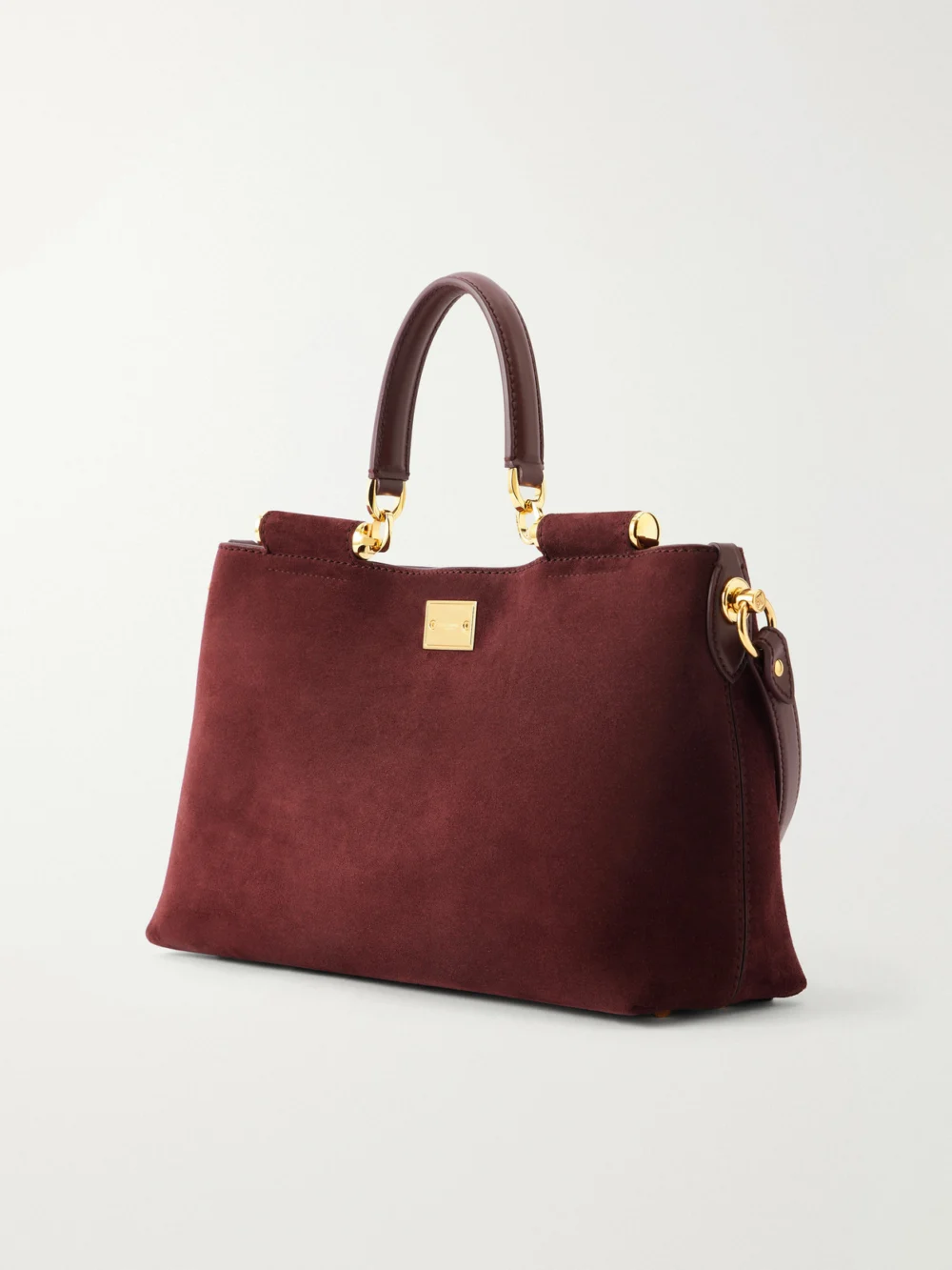Back view of the Dolce & Gabbana Vittoria Suede Tote