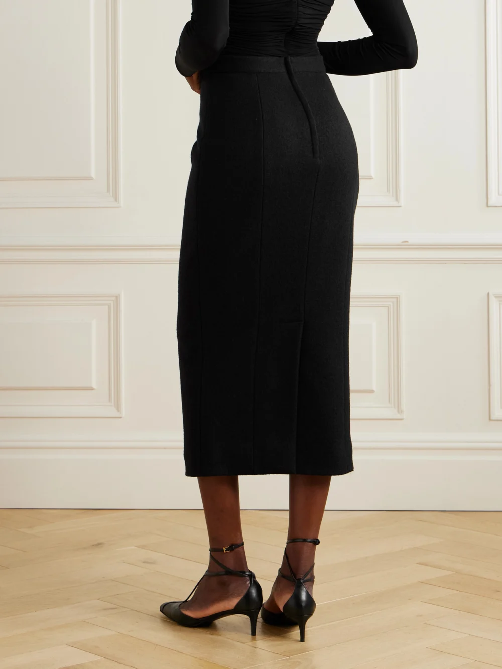 Back view of the Dolce & Gabbana Wool Midi Skirt