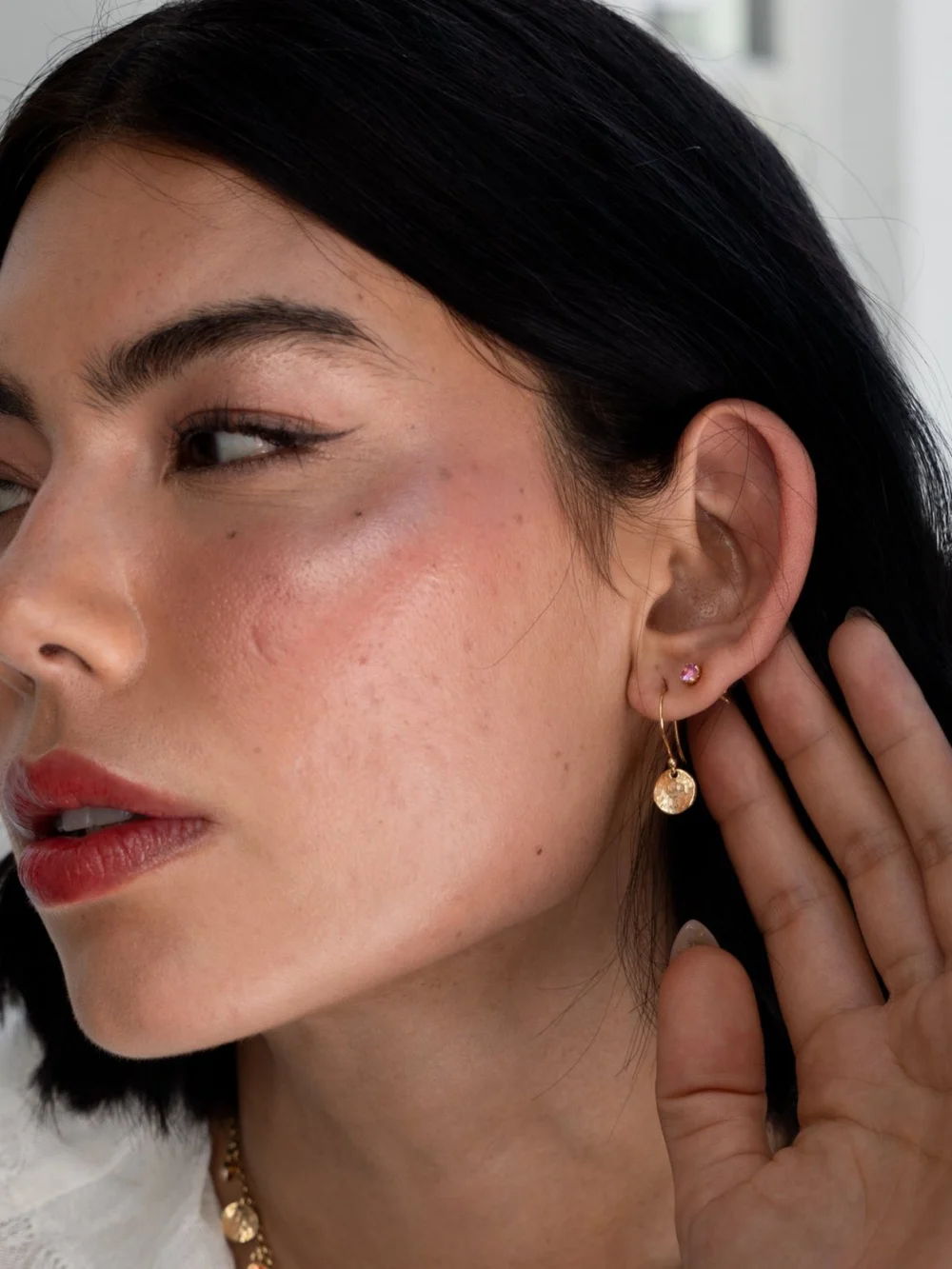 Dower & Hall 10mm Disc Nomad Earrings, view 3
