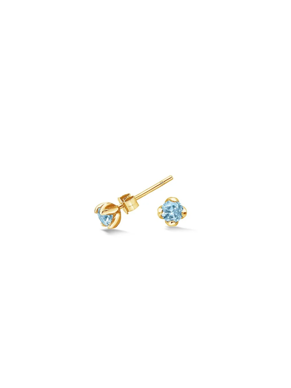 Dower & Hall 14k Gold & Aquamarine Stargazer Studs