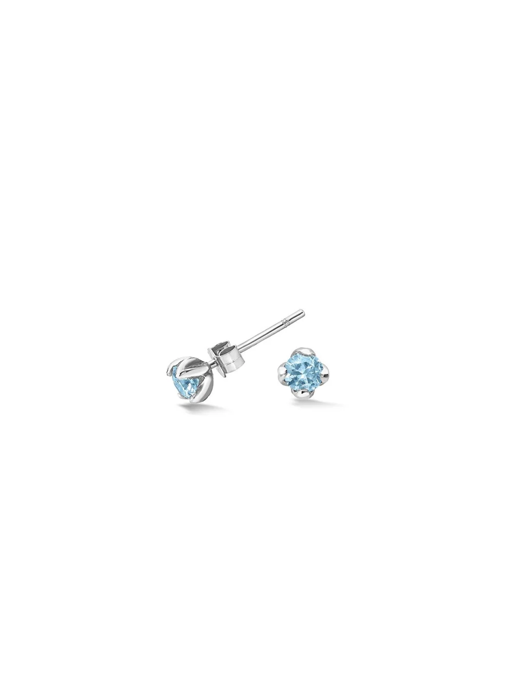 Dower & Hall 14k Gold & Aquamarine Stargazer Studs, view 4