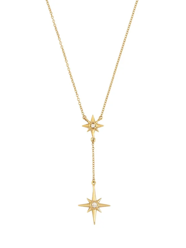Dower & Hall 14k Gold & Diamond North Star Double Pendant