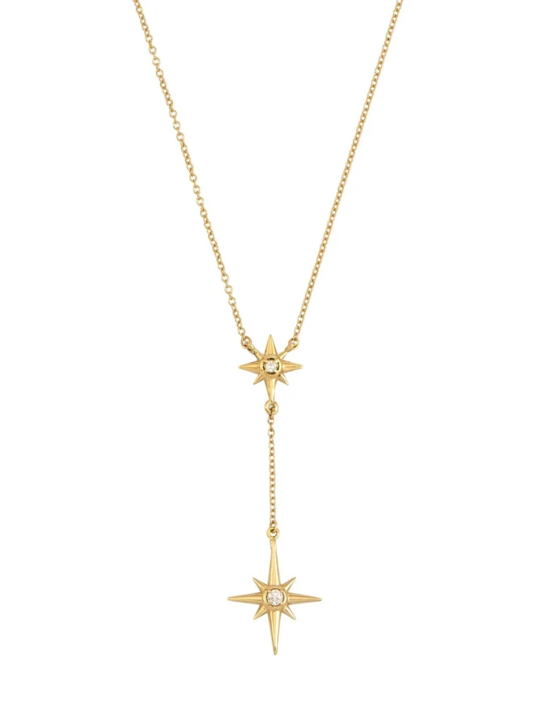 Dower & Hall 14k Gold & Diamond North Star Double Pendant