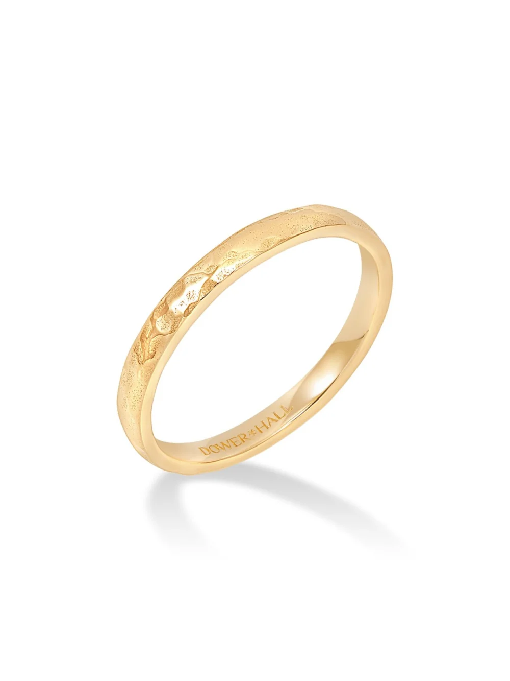 Dower & Hall 14k Gold Medium Hammered Narrative Ring