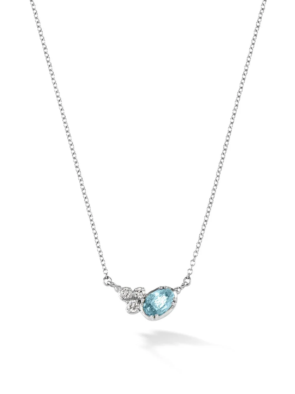 Dower & Hall 14k Gold Stargazer Oval Aquamarine Pendant, view 5