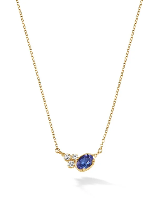 Dower & Hall 14k Gold Stargazer Oval Sapphire Pendant