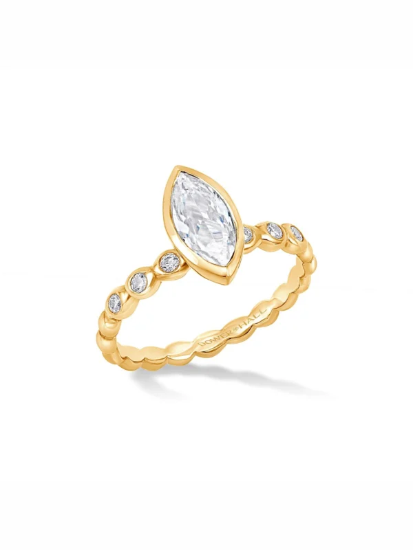 Dower & Hall 14k Lab Grown Marquise Diamond Bubbles Ring