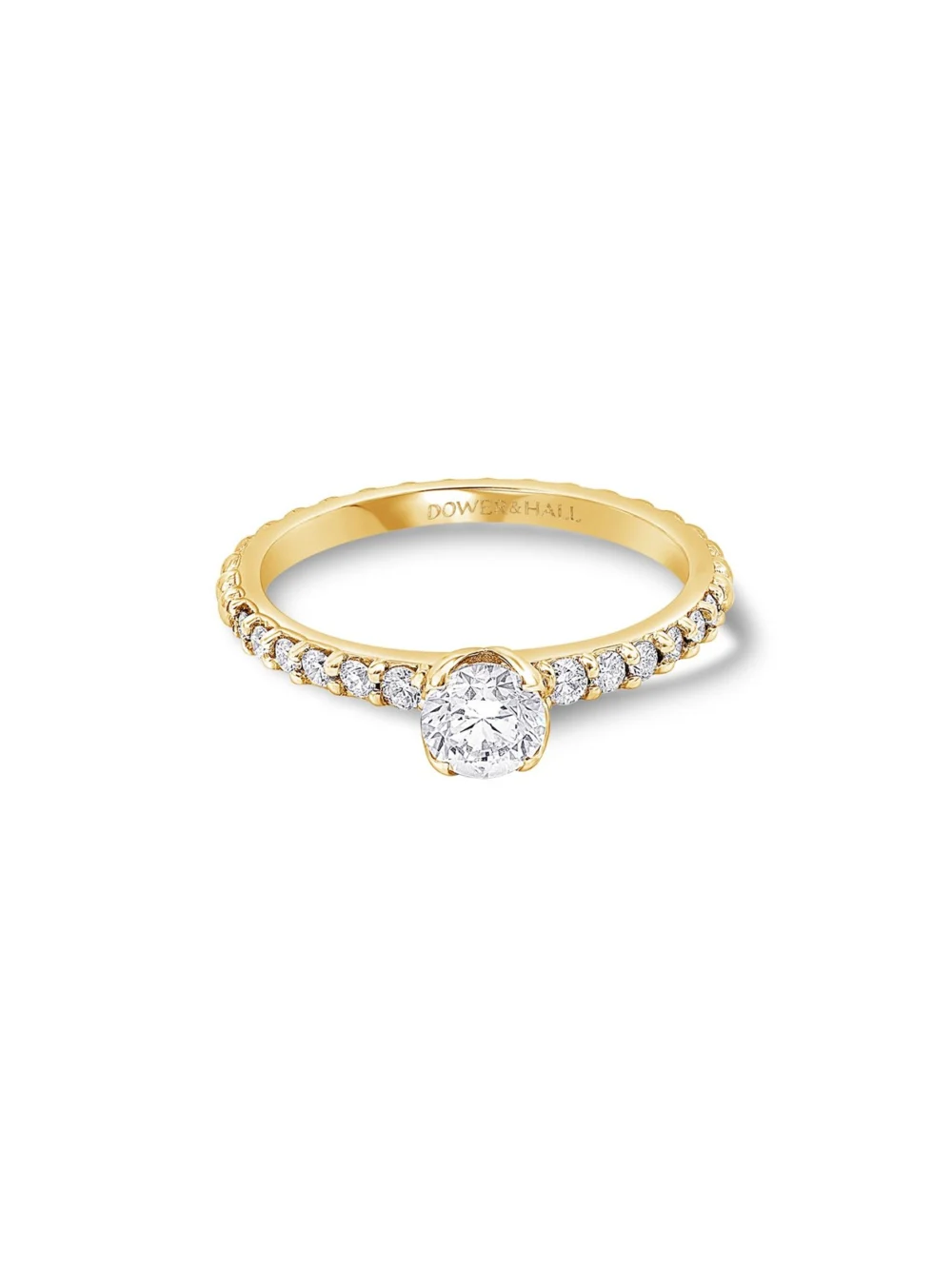 Dower & Hall 14k Lily Narrative Ring with 0.50ct Diamond, view 5