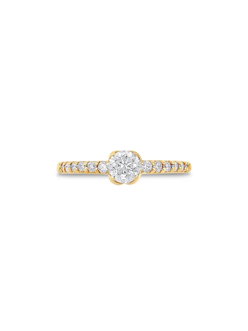 Dower & Hall 14k Lily Narrative Ring with 0.50ct Diamond, view 6