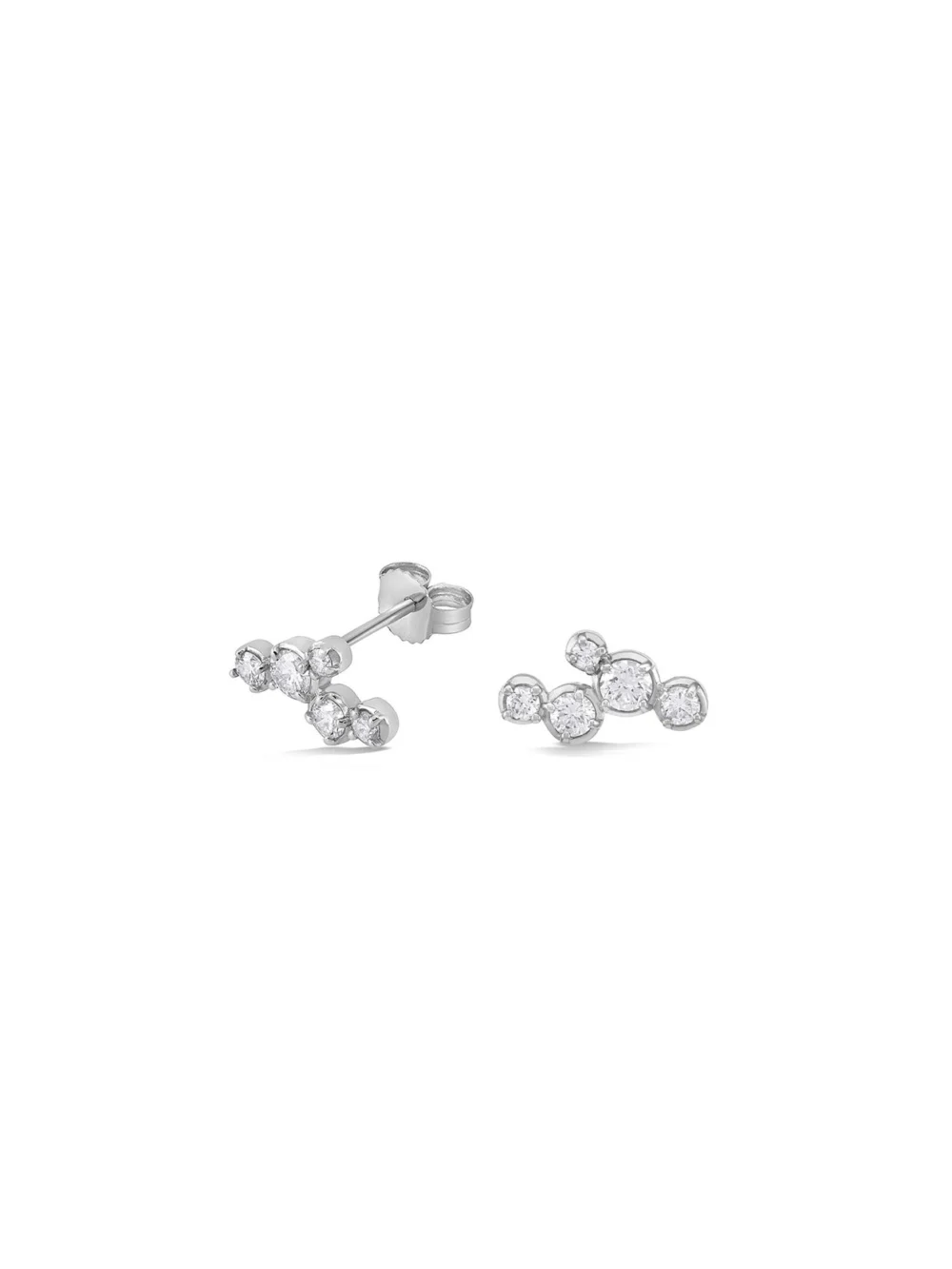 Dower & Hall 14k Stargazer Five Diamond Ear-Studs, view 4