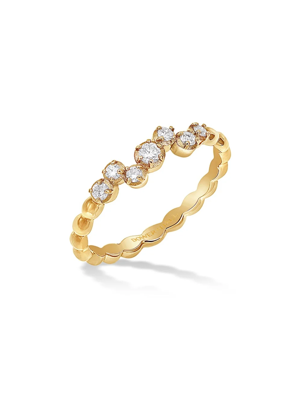 Dower & Hall 14k Stargazer Narrative Ring with 0.20ct Diamond