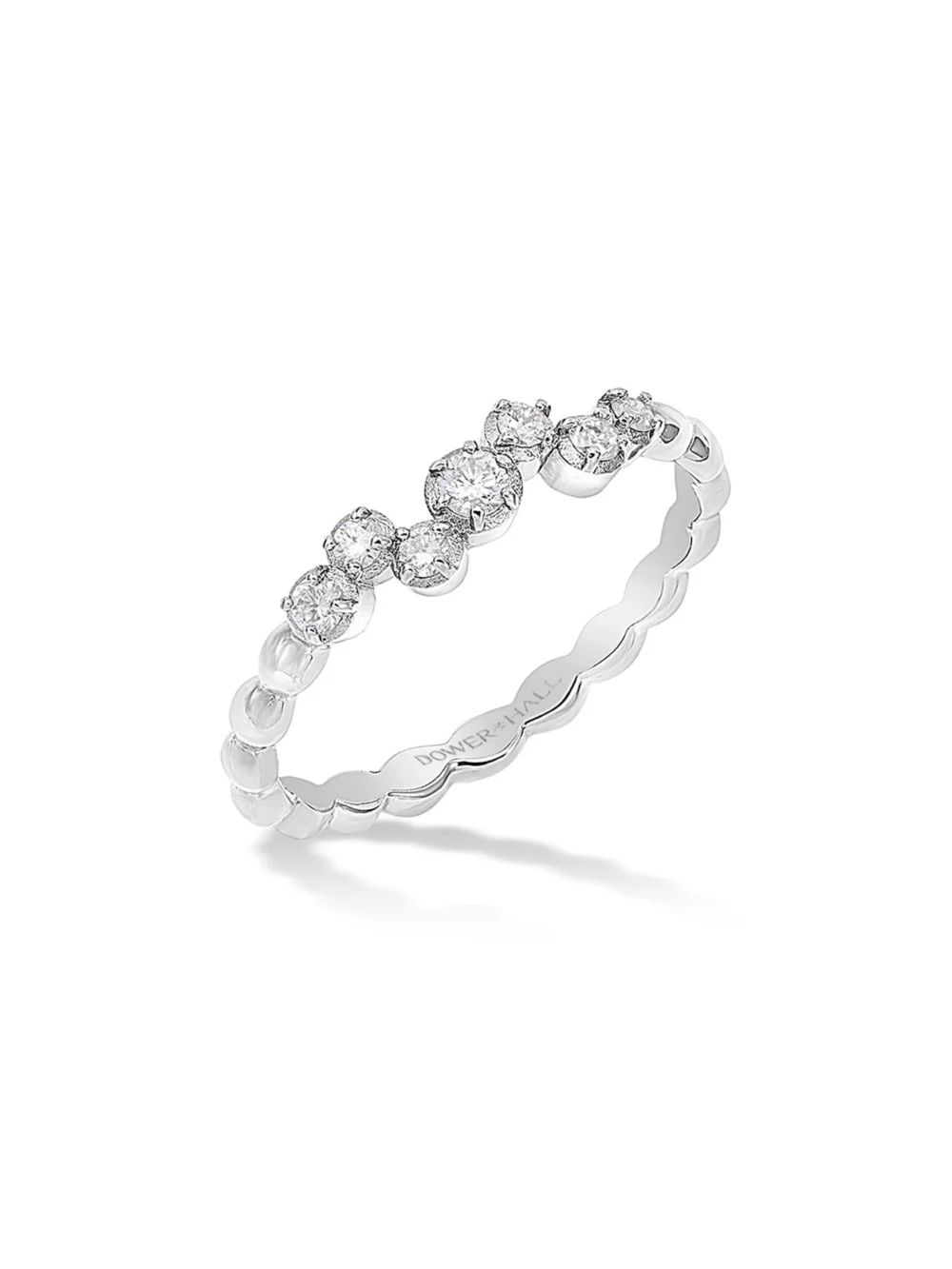 Dower & Hall 14k Stargazer Narrative Ring with 0.20ct Diamond, view 5