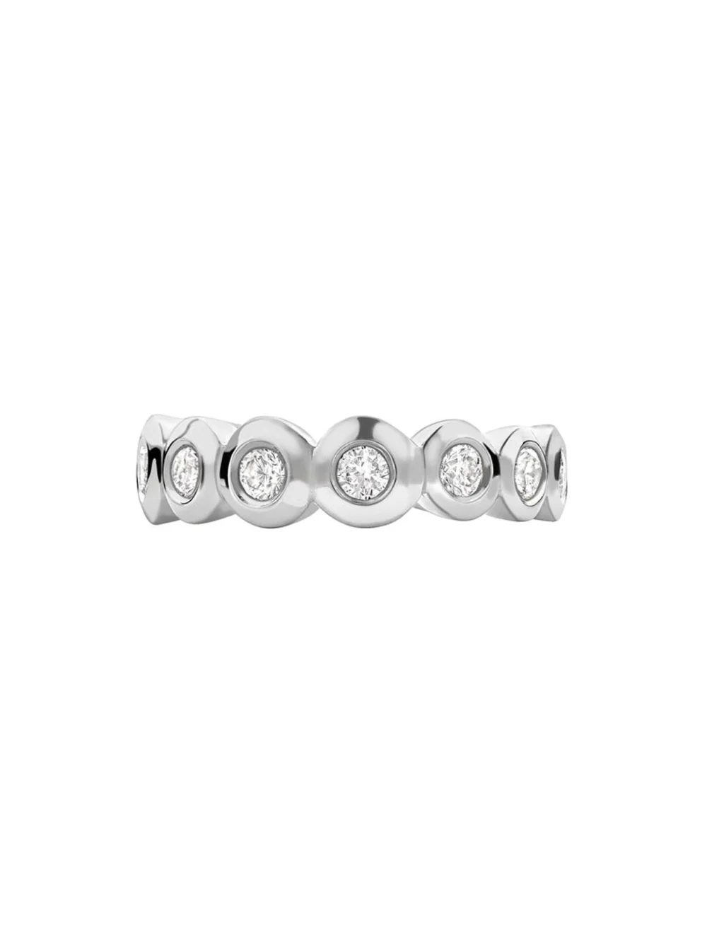 Dower & Hall 18k Gold & Diamond Dotty Half Eternity Ring - 0.33ct, view 5