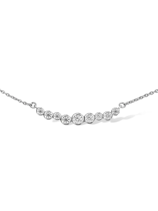 Dower & Hall 18k Gold & Diamond Small Cascade Bar Necklace