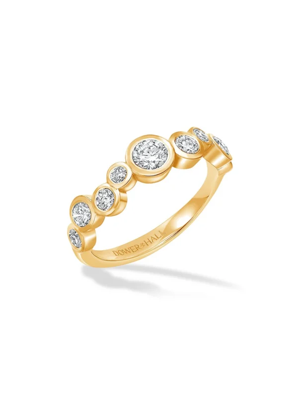 Dower & Hall 18k Gold Diamond Cascade Ring - 0.75ct