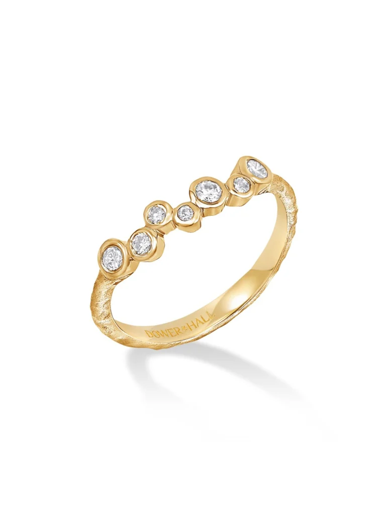 Dower & Hall 18k Gold Diamond Fine Cascade Wraparound Ring