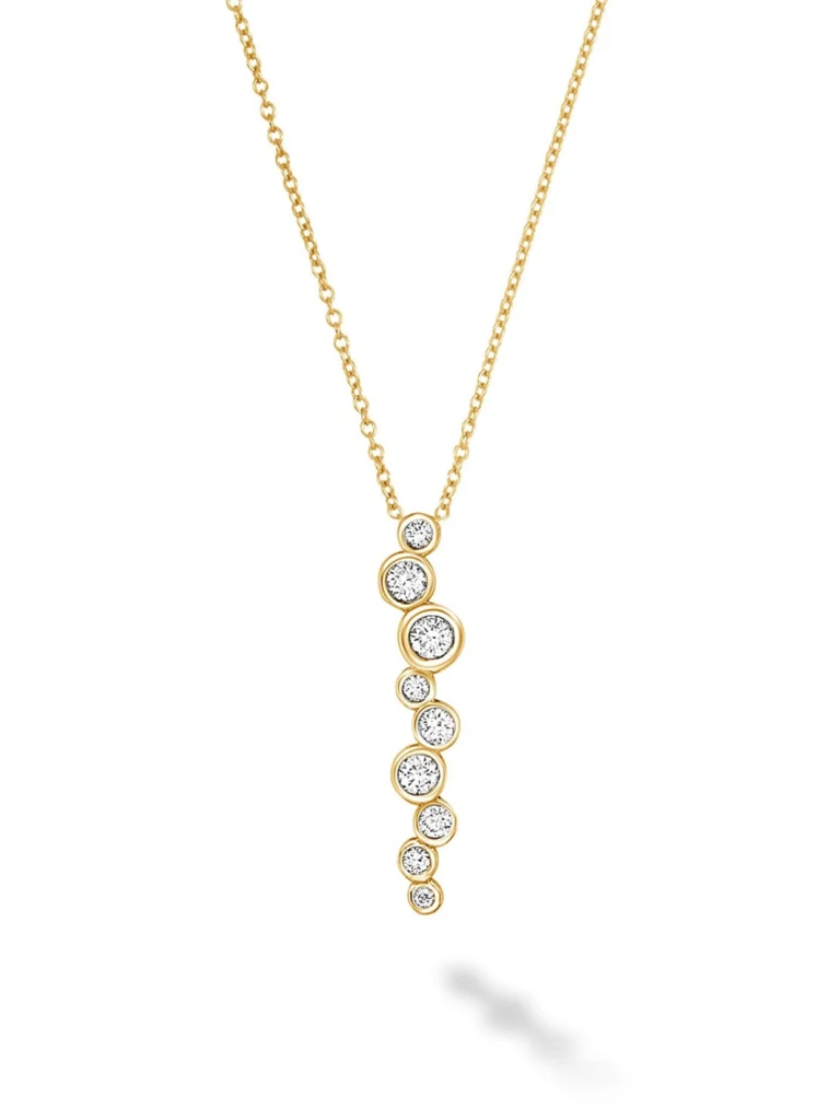 Dower & Hall 18k Gold Diamond Long Cascade Pendant