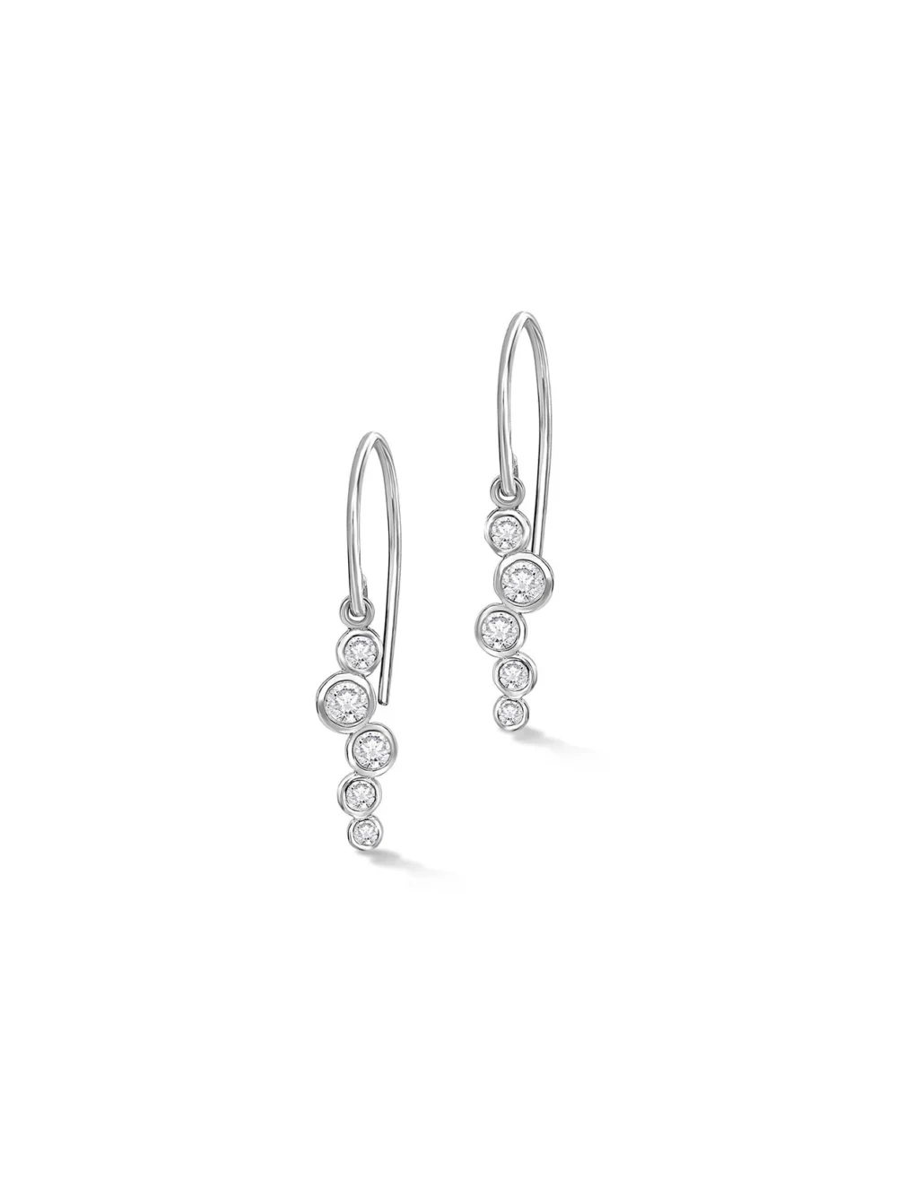 Dower & Hall 18k Gold Diamond Small Cascade Drop Earrings - 0.33ct, view 4