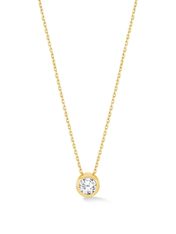 Dower & Hall 18k Gold Solitaire Cascade Diamond Pendant