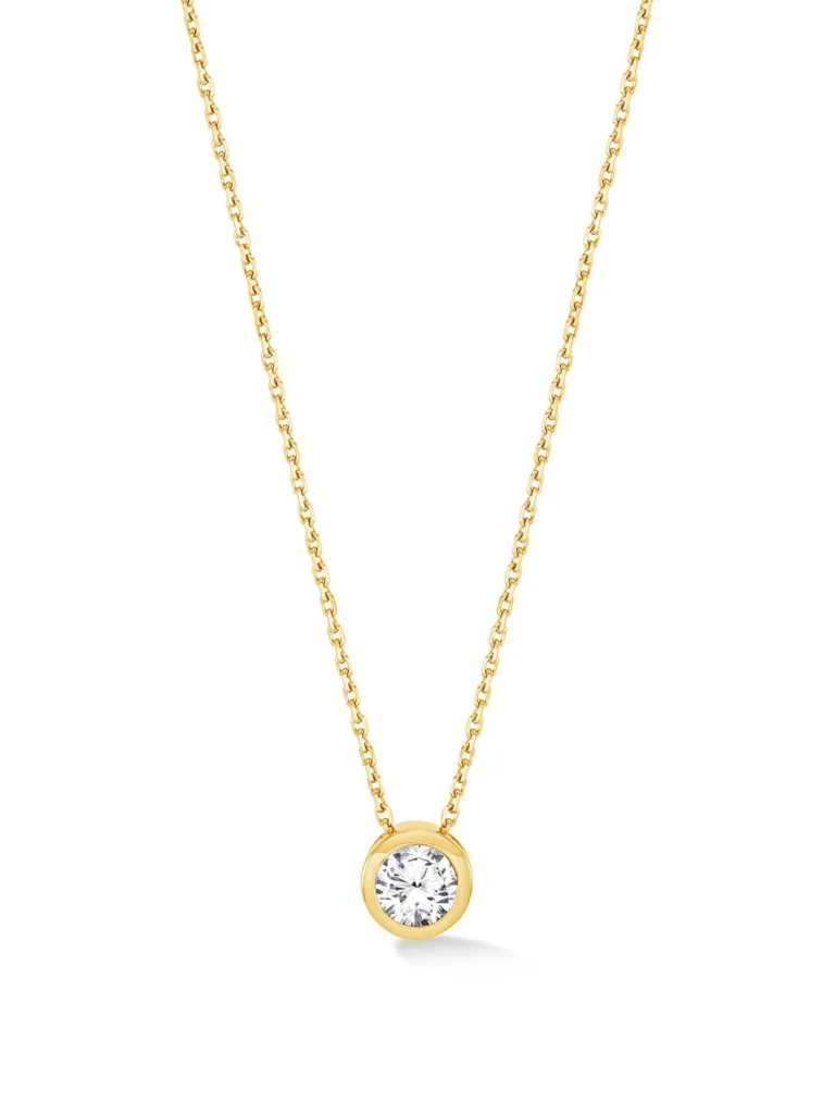 Dower & Hall 18k Gold Solitaire Cascade Diamond Pendant