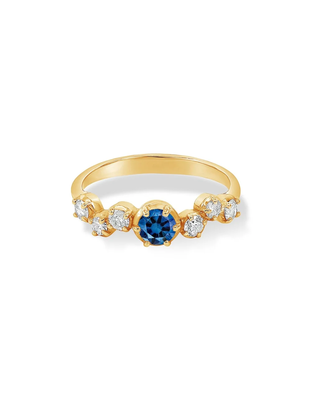 Dower & Hall 18k Sapphire & Diamond Stargazer Ring, view 5