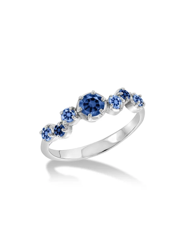 Dower & Hall 18k Sapphire Stargazer Ring - 0.75ct