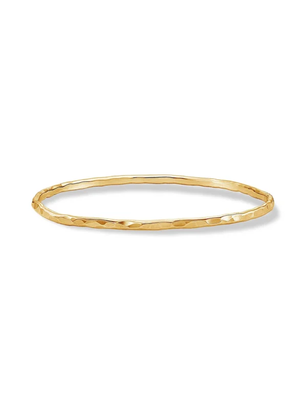 Dower & Hall 3mm Hammered Nomad Bangle